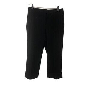 Chicos Women's 1.5 Magique Cropped Straight Leg Pants Black Cuffed Ultimate Fit